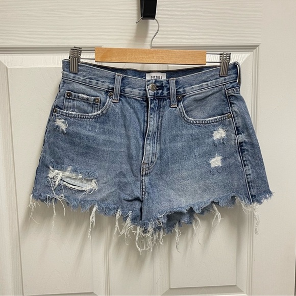 pistola Pants - Pistola Distressed Denim Shorts. Sz 28